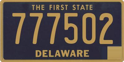 DE license plate 777502