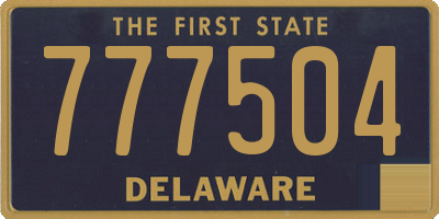 DE license plate 777504
