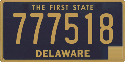 DE license plate 777518