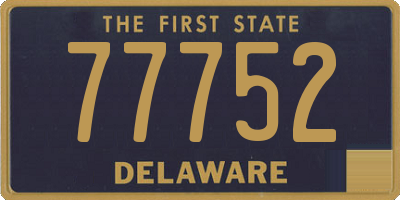 DE license plate 77752