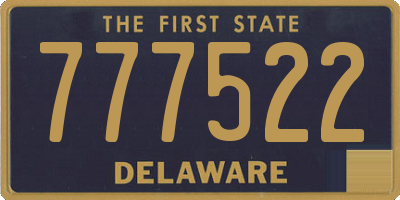 DE license plate 777522