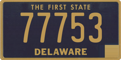 DE license plate 77753