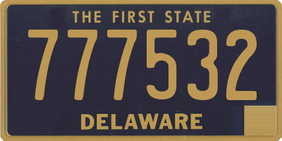 DE license plate 777532