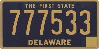 DE license plate 777533