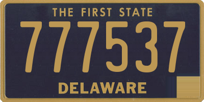 DE license plate 777537