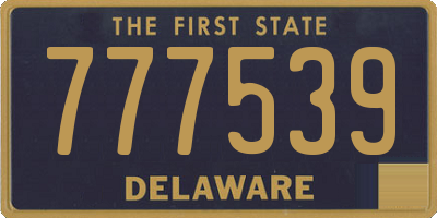 DE license plate 777539
