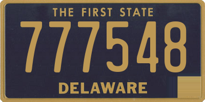DE license plate 777548