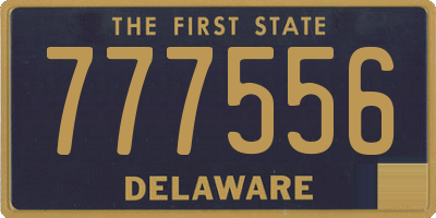 DE license plate 777556