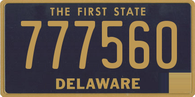 DE license plate 777560