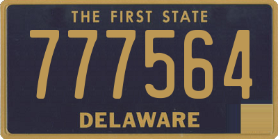 DE license plate 777564