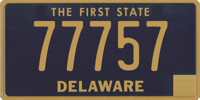 DE license plate 77757