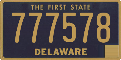DE license plate 777578