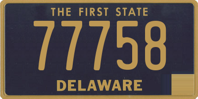 DE license plate 77758