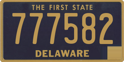 DE license plate 777582