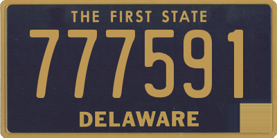 DE license plate 777591