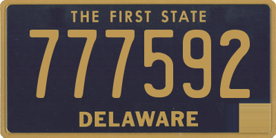 DE license plate 777592