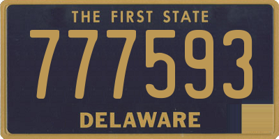DE license plate 777593