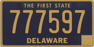 DE license plate 777597