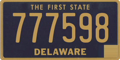 DE license plate 777598