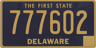 DE license plate 777602