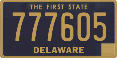 DE license plate 777605