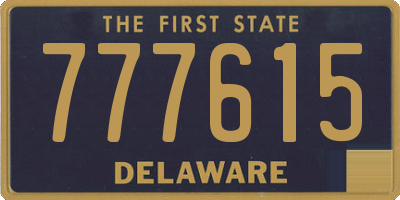 DE license plate 777615