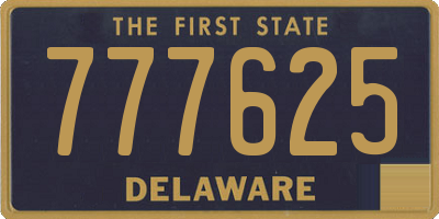 DE license plate 777625