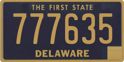 DE license plate 777635
