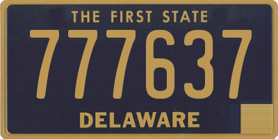 DE license plate 777637