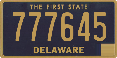 DE license plate 777645
