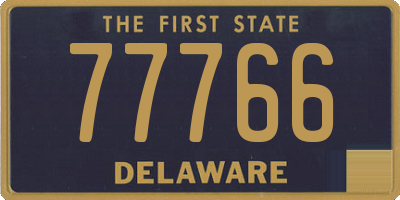 DE license plate 77766