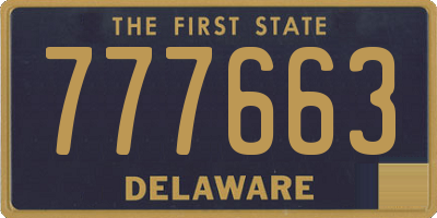 DE license plate 777663
