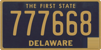 DE license plate 777668