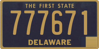 DE license plate 777671