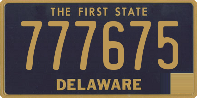 DE license plate 777675