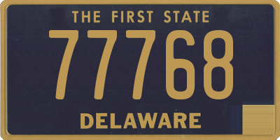 DE license plate 77768