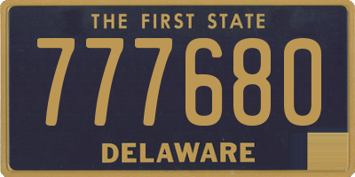 DE license plate 777680