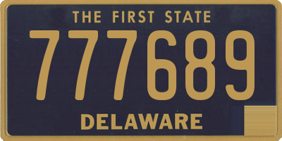 DE license plate 777689