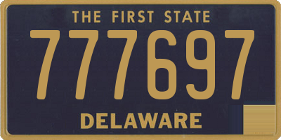 DE license plate 777697