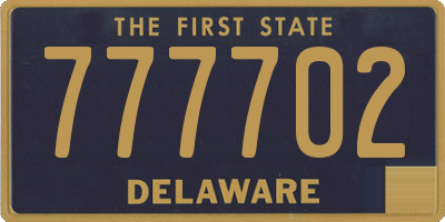 DE license plate 777702
