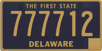 DE license plate 777712
