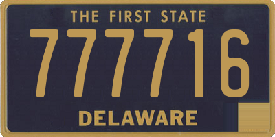 DE license plate 777716
