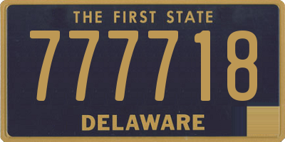 DE license plate 777718