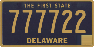 DE license plate 777722