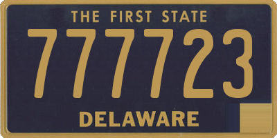 DE license plate 777723