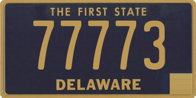 DE license plate 77773