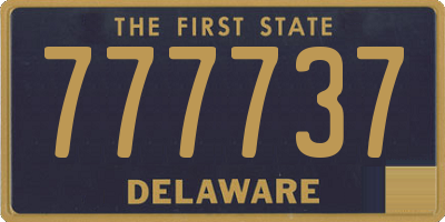 DE license plate 777737
