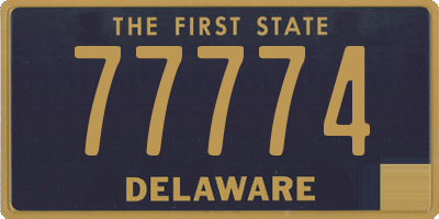 DE license plate 77774