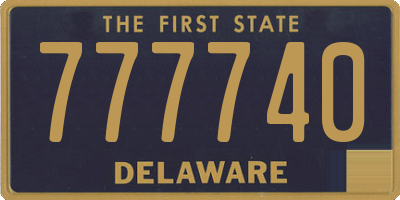 DE license plate 777740