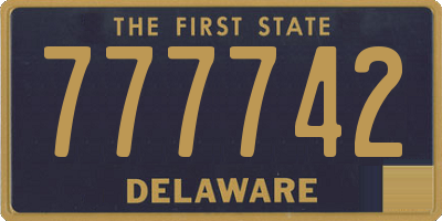 DE license plate 777742